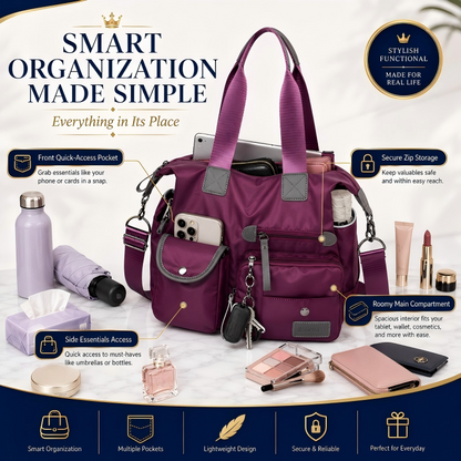 Last Day Discount 62% Off - Waterproof Tote Bag – 3-Way Carry & Spacious Organization