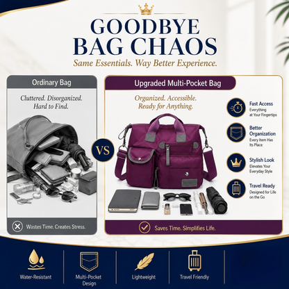 Last Day Discount 62% Off - Waterproof Tote Bag – 3-Way Carry & Spacious Organization