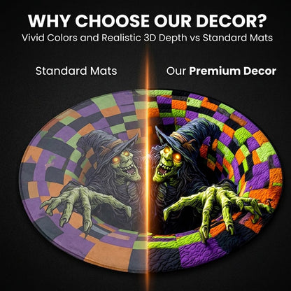 3D Haunted Vortex Round Halloween Rug