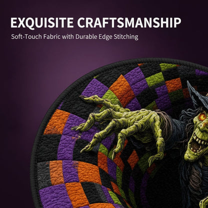 3D Haunted Vortex Round Halloween Rug