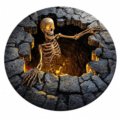 3D Haunted Vortex Round Halloween Rug