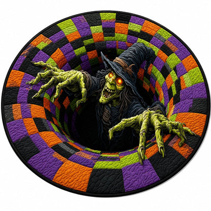 3D Haunted Vortex Round Halloween Rug
