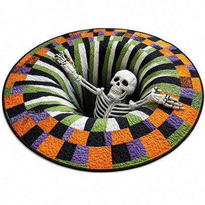 3D Haunted Vortex Round Halloween Rug
