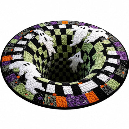 3D Haunted Vortex Round Halloween Rug
